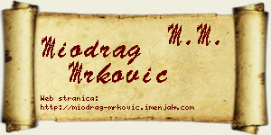 Miodrag Mrković vizit kartica